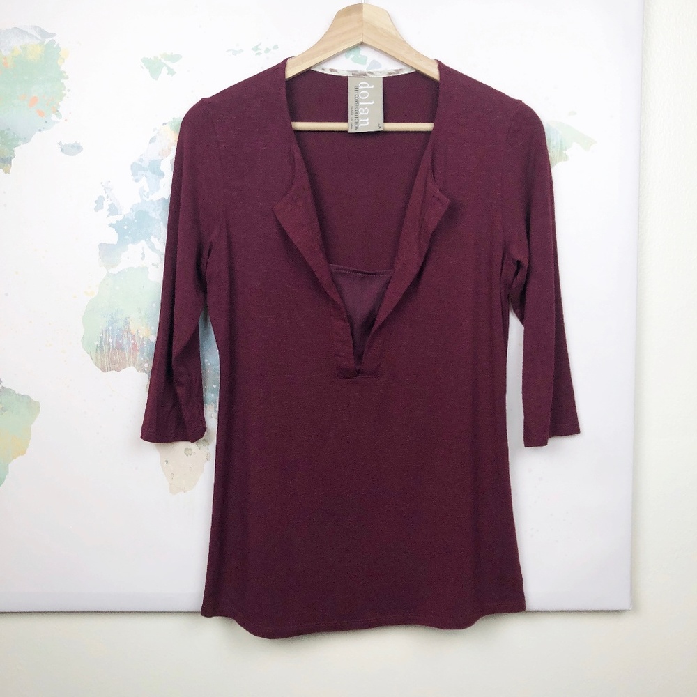 Dolan Left Coast Slub Knit Top‎ Size Small